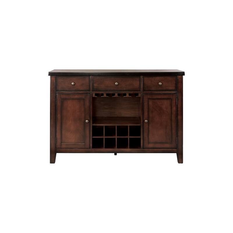 Dewitt Dark Brown Faux Leather Counter Height Set