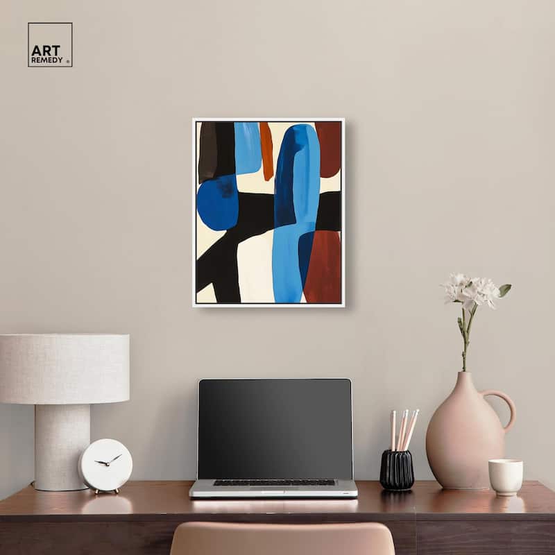 Cobalt Collision Canvas by Art Remedy