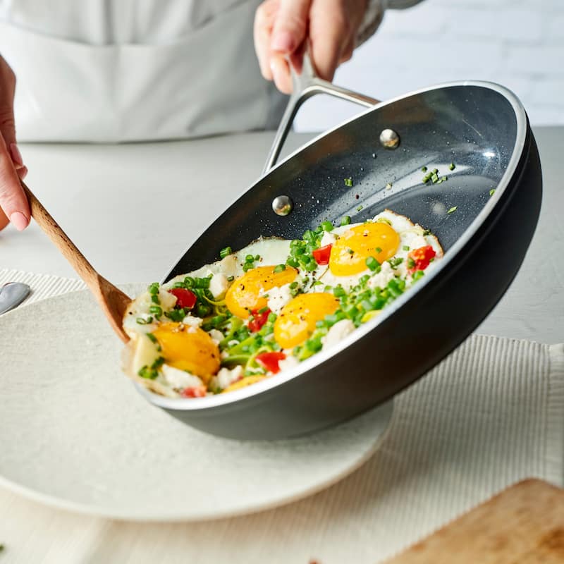 Demeyere AluPro Ceramic Aluminum Nonstick Fry Pan - Black