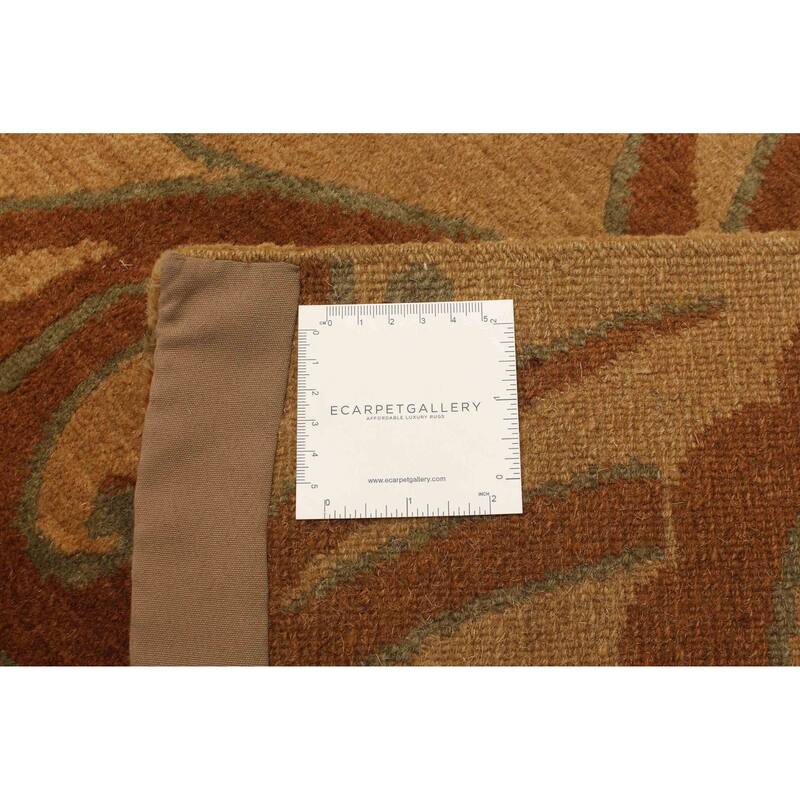 ECARPETGALLERY Hand-knotted Opulence Tan Wool Rug - 2'5 x 9'1