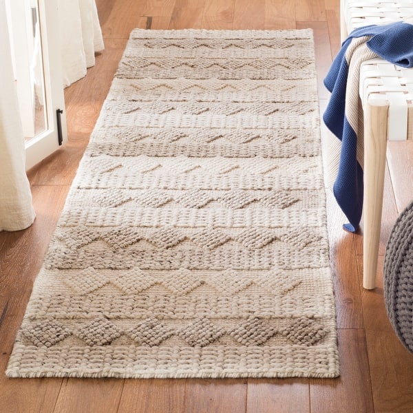 5' x 8' Safavieh Natura Collection NAT103A Handmade Moroccan Boho Tribal Wool & Viscose Area Rug Beige 5' x 8' Safavieh Natura Collection NAT103A Handmade Moroccan Boho Tribal Wool & Viscose Area Rug Beige