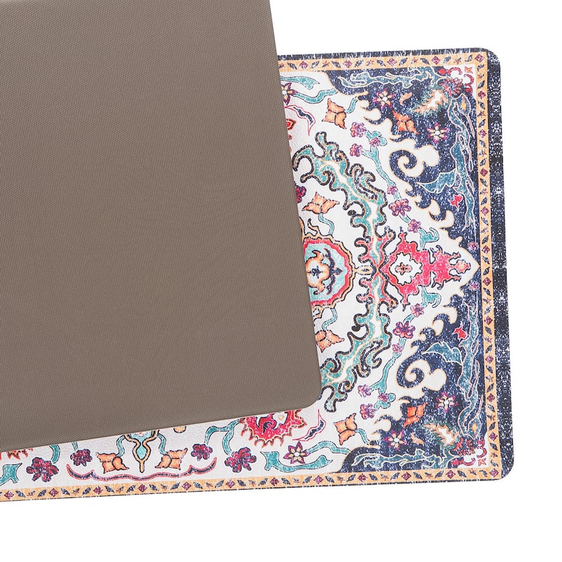 Bohemian Medallion Cushioned Anti Fatigue Standing Kitchen Mat