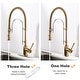preview thumbnail 34 of 87, WOWOW Single Handle Gooseneck Pull Down Sprayer Kitchen Faucet
