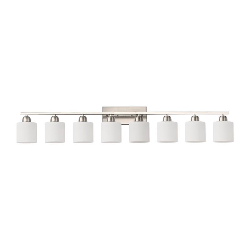 8-Light Brushed Nickel Vanity Light(No Bulbs Included) - Chrome
