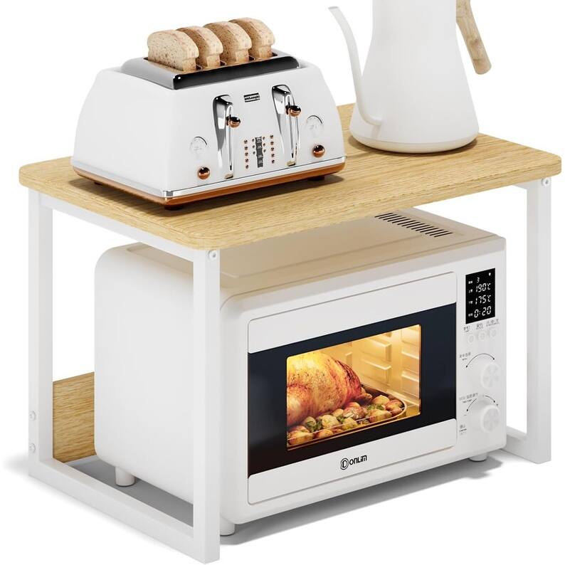 Kitchen Countertop Organizer Cabinet Shelf - 12.4"D x 17"W x 12"H - Maple