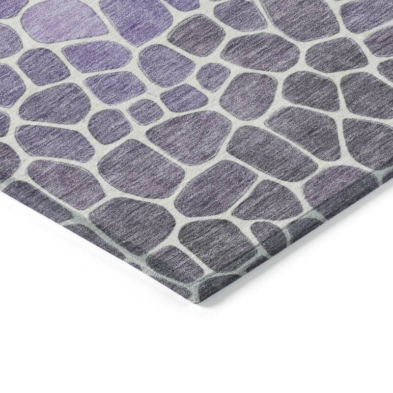 Machine Washable Indoor/Outdoor Contemporary Ombre Chantille Rug