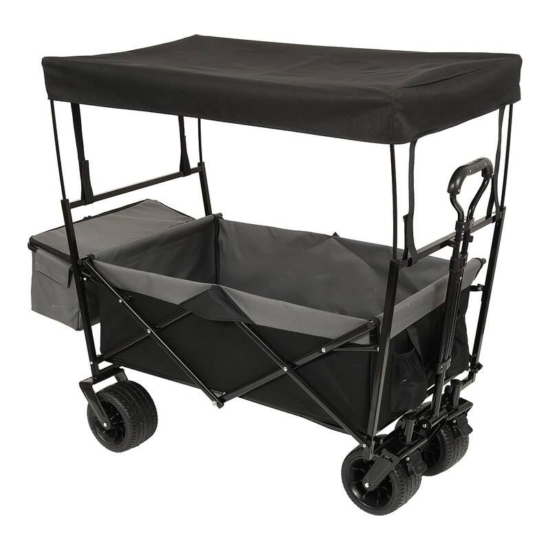 480 lb Folding Wagon Stroller with Canopy & Mosquito Net