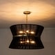 preview thumbnail 15 of 16, 8 - Light Modern 24 inch Fabric Hourglass Chandelier w/ Tapered Drum Shade