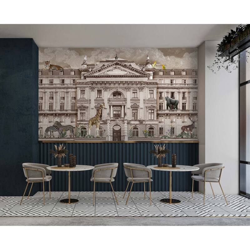 Zoo Animals Urban Safari Wallpaper Mural