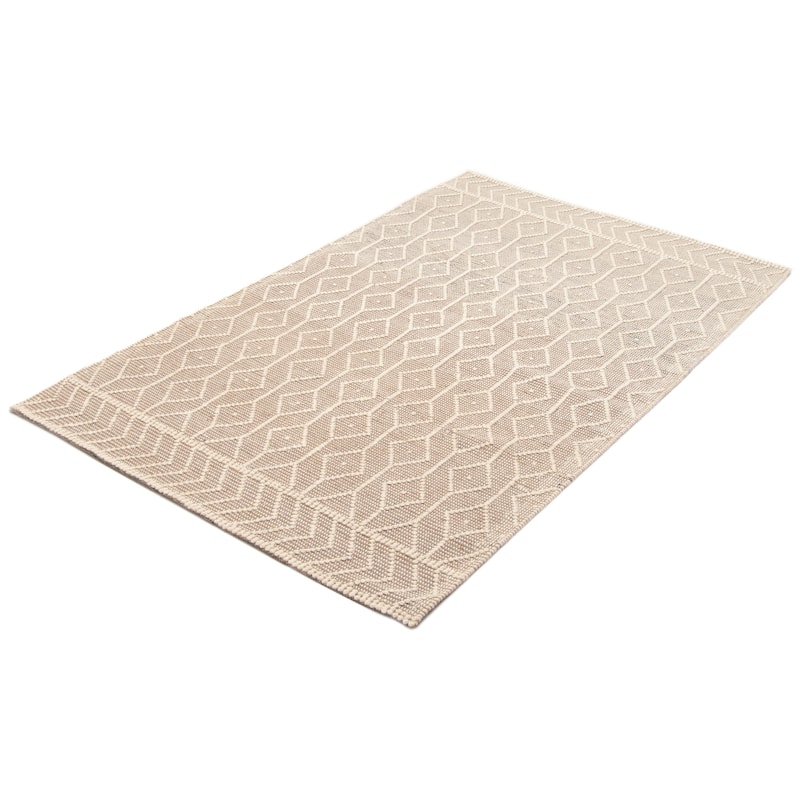ECARPETGALLERY Braid weave Sienna Brown Wool Rug - 5'1 x 8'0