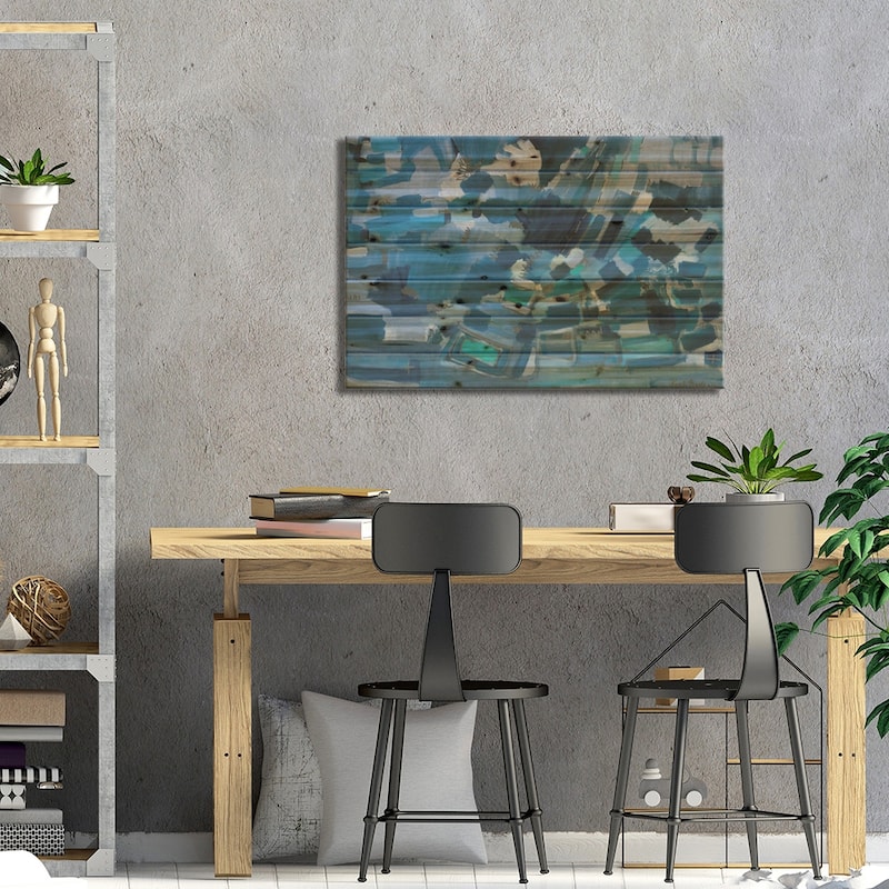 The Silver Lining Print On Wood by Leah Nadeau - Multi-Color