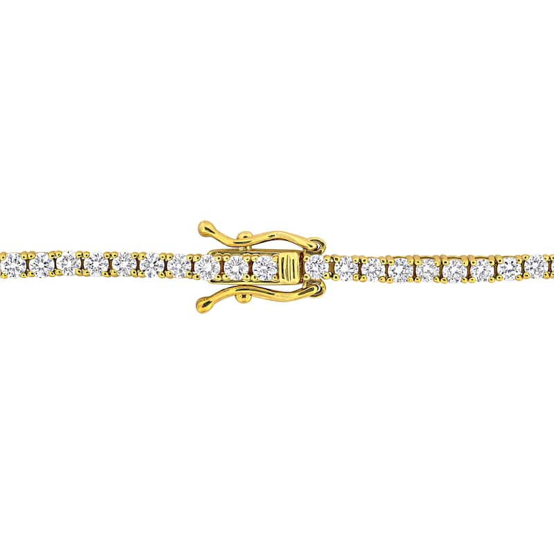 Miadora 1 5/8ct TGW Emerald 1 7/8ct TW Diamond 5-Heart Station Bracelet in 14k Yellow Gold