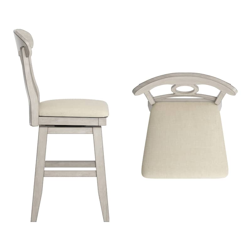 Ronda Napoleon Back Wood Swivel Chair