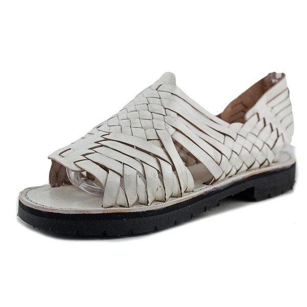 Brand X Pachuco Women Open-Toe Leather White Slingback Sandal