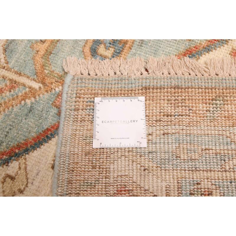 ECARPETGALLERY Hand-knotted Jules Serapi Light Blue Wool Rug - 8'10 x 11'11