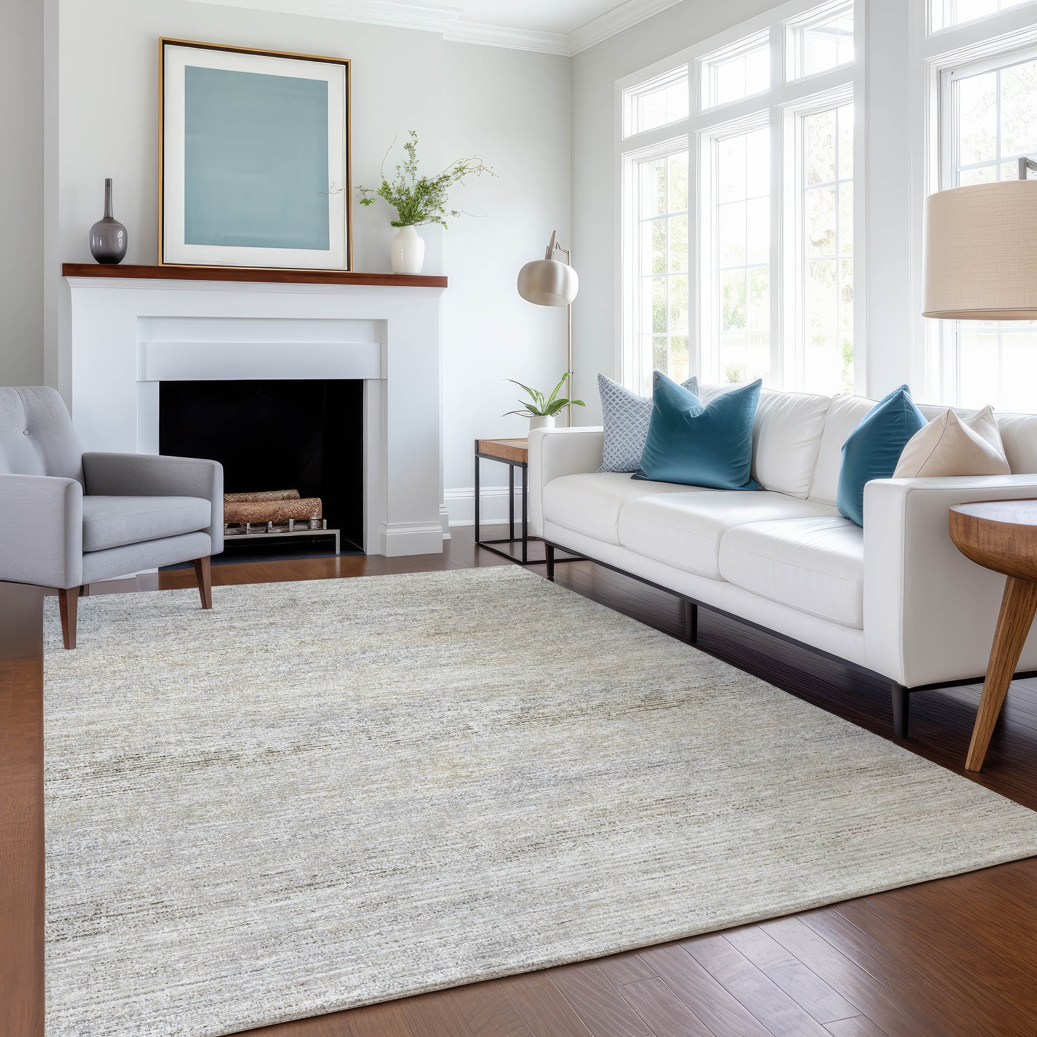 Premium Washable Super Soft Solid Ombre Mayfield Rug