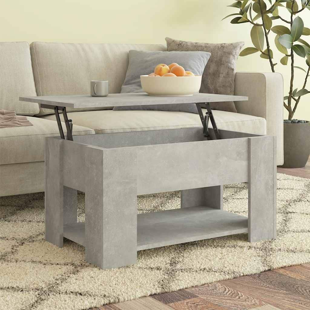 vidaXL Coffee Table Lift Top End Table Accent Side Sofa Table Engineered Wood - 31.1" x 19.3" x 16.1"