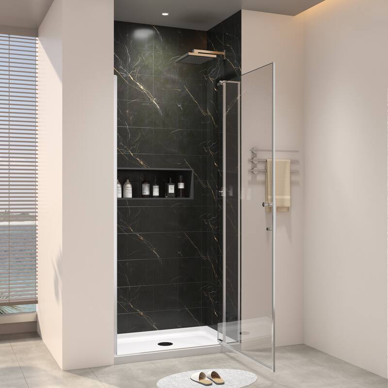 Semi-Frameless Left and Right Opening Universal Pivot Shower Door