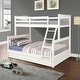preview thumbnail 1 of 18, Twin Over Full Bunk Bed with Storage Drawers, Wooden Bunk Bed with Ladder and Safety Guard Rails White