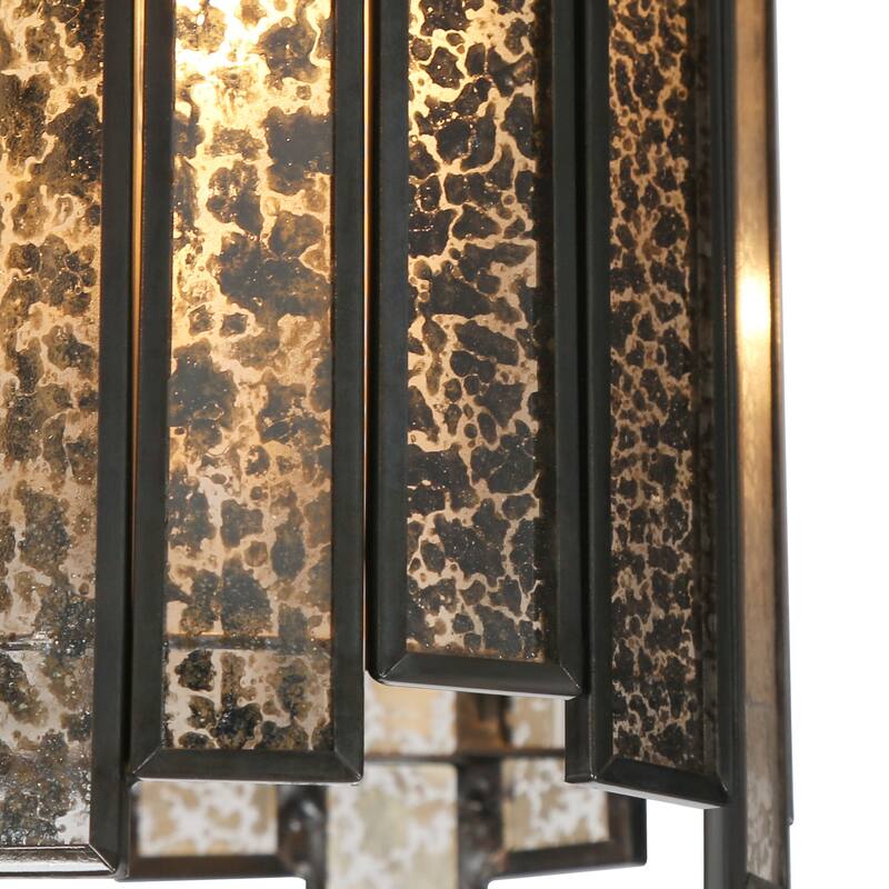 Tifany Modern 5-Light Black Chandelier Large Linear 45. IN Colored Glass Kitchen Island Lights - L 45.3" x W 4.3" x H 17.3"
