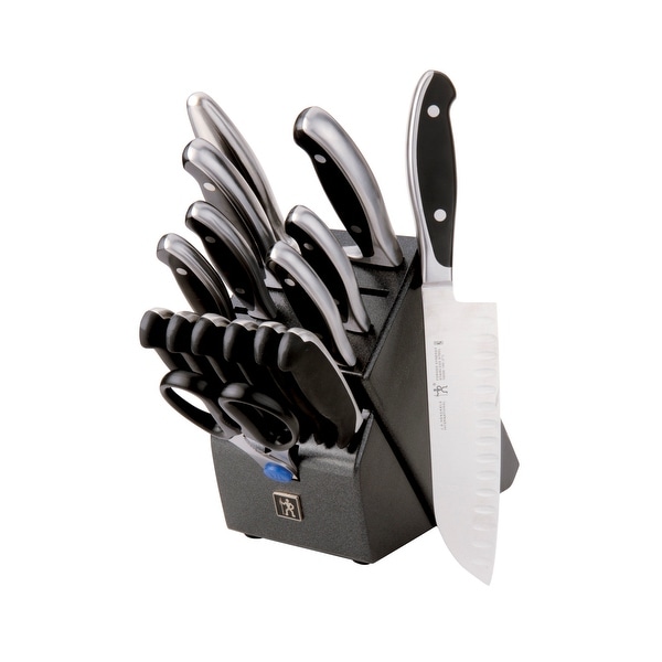 J.A. Henckels International Forged Synergy 16-pc East Meets West Knife Block Set - Black/Stainless Steel