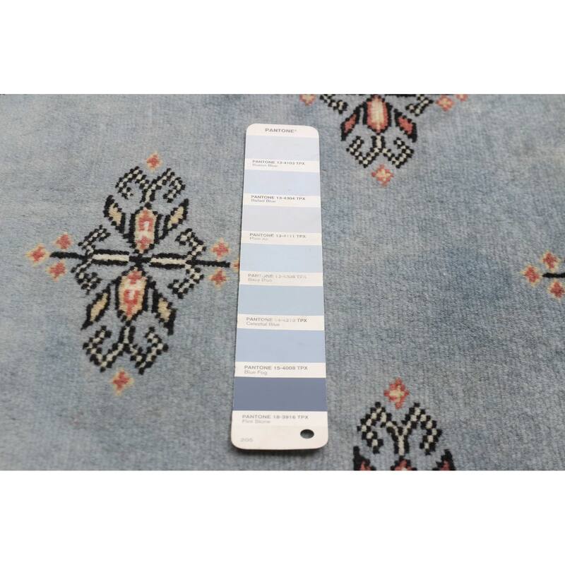 Finest Peshawar Bokhara Denim Blue Rug 5'7" x 7'10" - 5'7 x 7'10