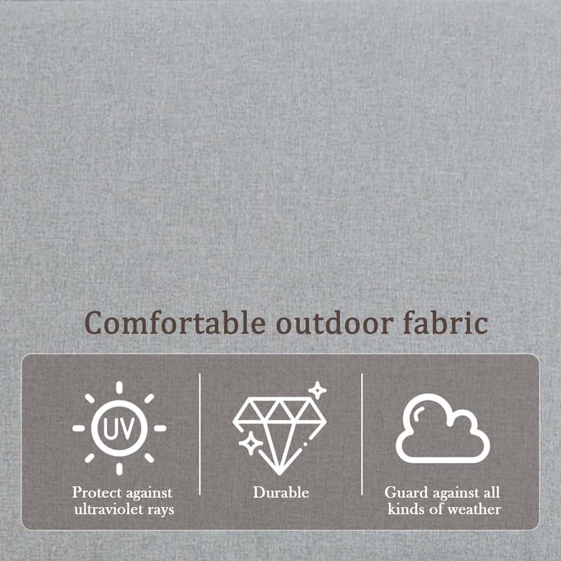 Patio Teak Wood Outdoor Loveseat with Cushion