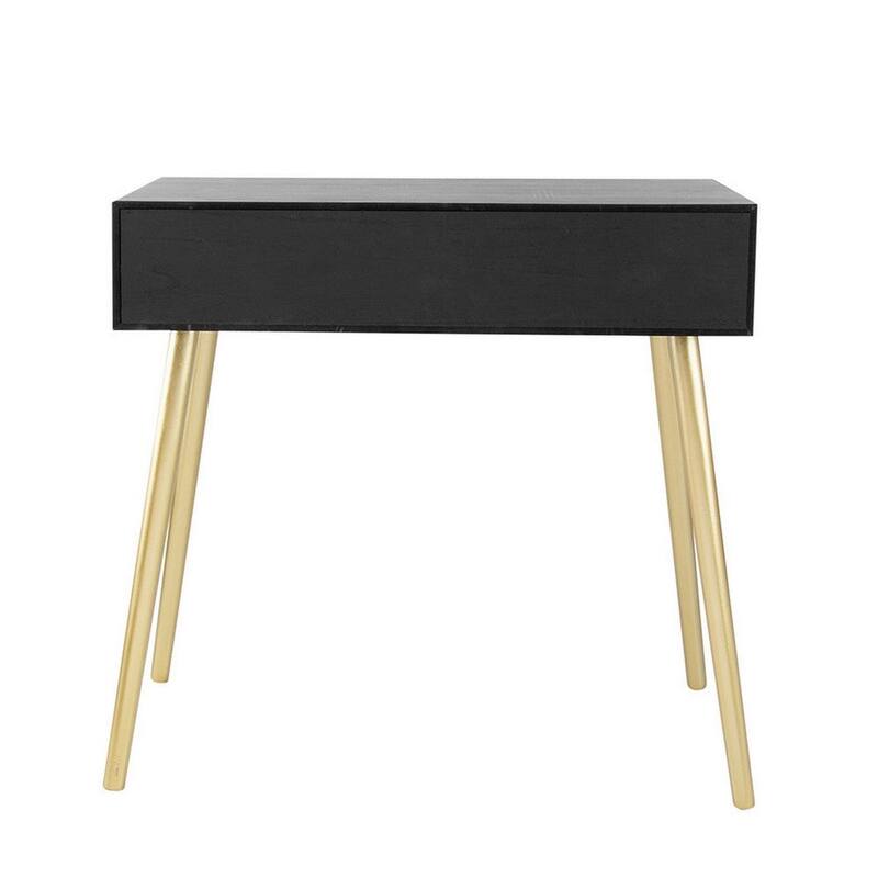 Pia 31 Inch Console Table, Pine Wood, 2 Drawer, Woven Rattan - 31 H x 16.5 W x 31.5 L Inches