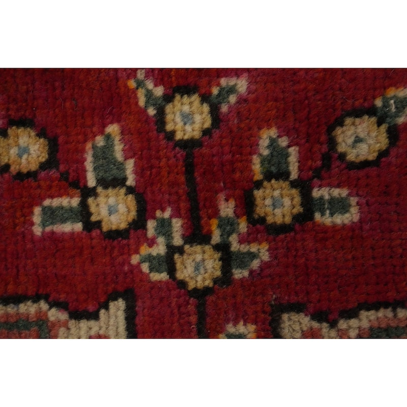 Hand Knotted Oriental 100% Wool Carpet Traditional Floral Red Tabriz Area Rug - 4' 8'' X 3' 2''