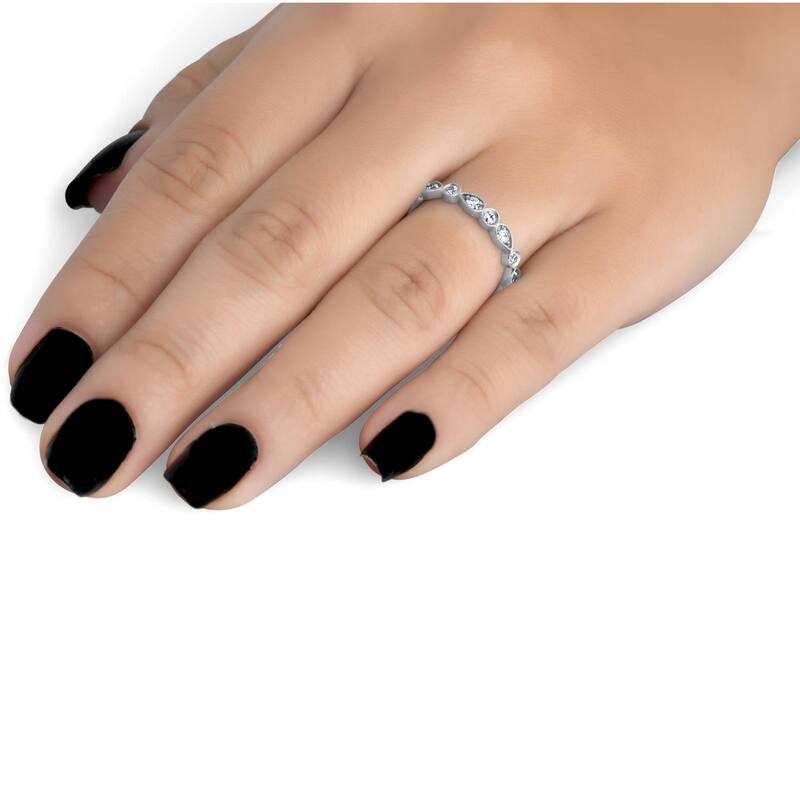 1/3Ct Stackable Diamond Wedding Ring White Gold