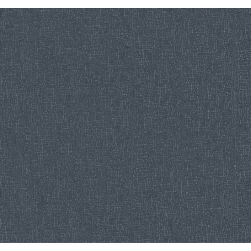 Warner Cary Dark Blue Petite Maze Wallpaper