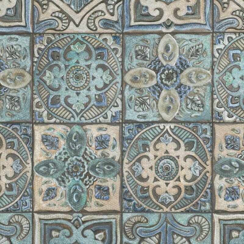 Merola Tile Mandala Decor Mix 7-7/8" x 7-7/8" Ceramic Wall Tile