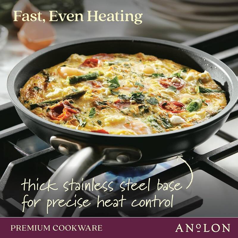 8-Inch Accolade Forged Hard Anodized Nonstick Frying Pan/Skillet, Moonstone Gray