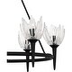 preview thumbnail 5 of 7, Shea 6-Light Matte Black Chandelier