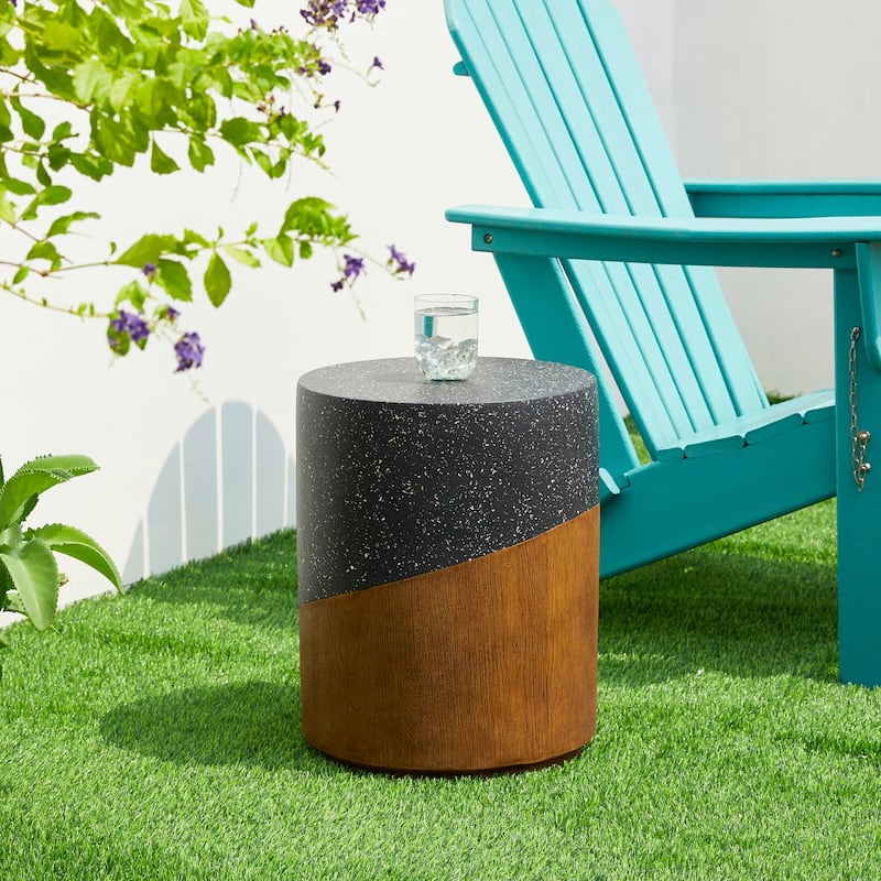 Glitzhome 17"H Multi-functional MGO Garden Stool Outdoor Table
