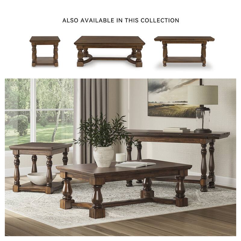 Signature Design by Ashley Sturlayne Brown Coffee Table - 52"W x 32"D x 19"H