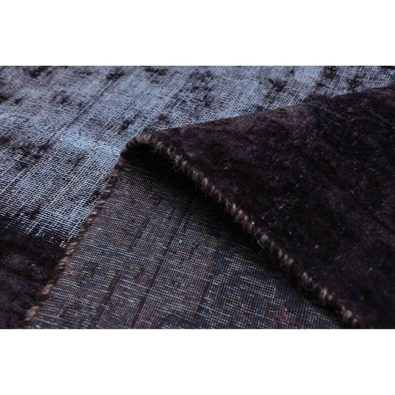 ECARPETGALLERY Hand-knotted Color Transition Black, Light Grey Wool Rug - 9'6 x 14'3