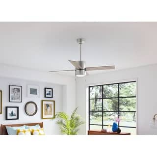 Hunter 52" Beck Ceiling Fan with LED Light Kit and Pull Chain - Transitional, Modern, Industrial, Farmhouse