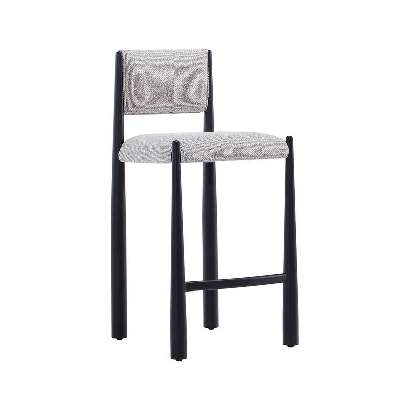 Manhattan Comfort Lennor Metal Boucle Counter Stool