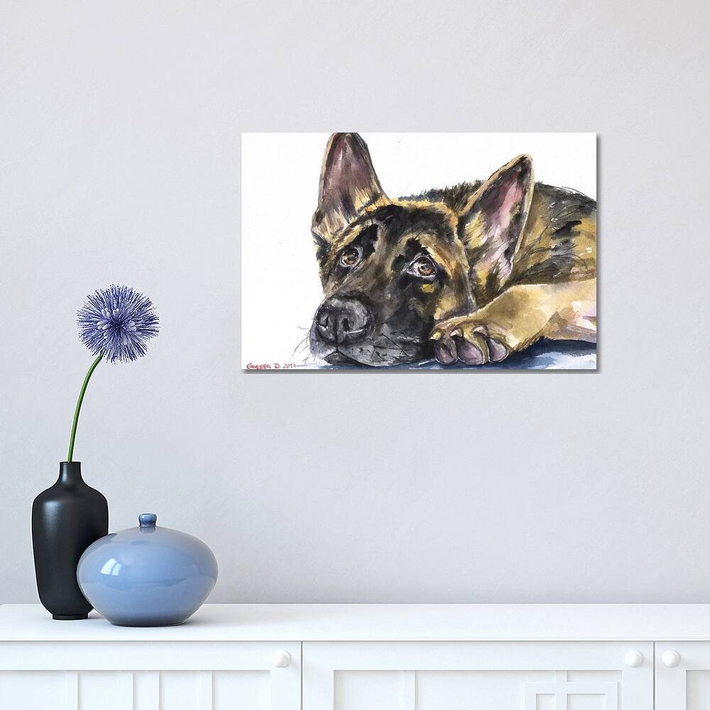 iCanvas "German Shepherd" by George Dyachenko Canvas Print