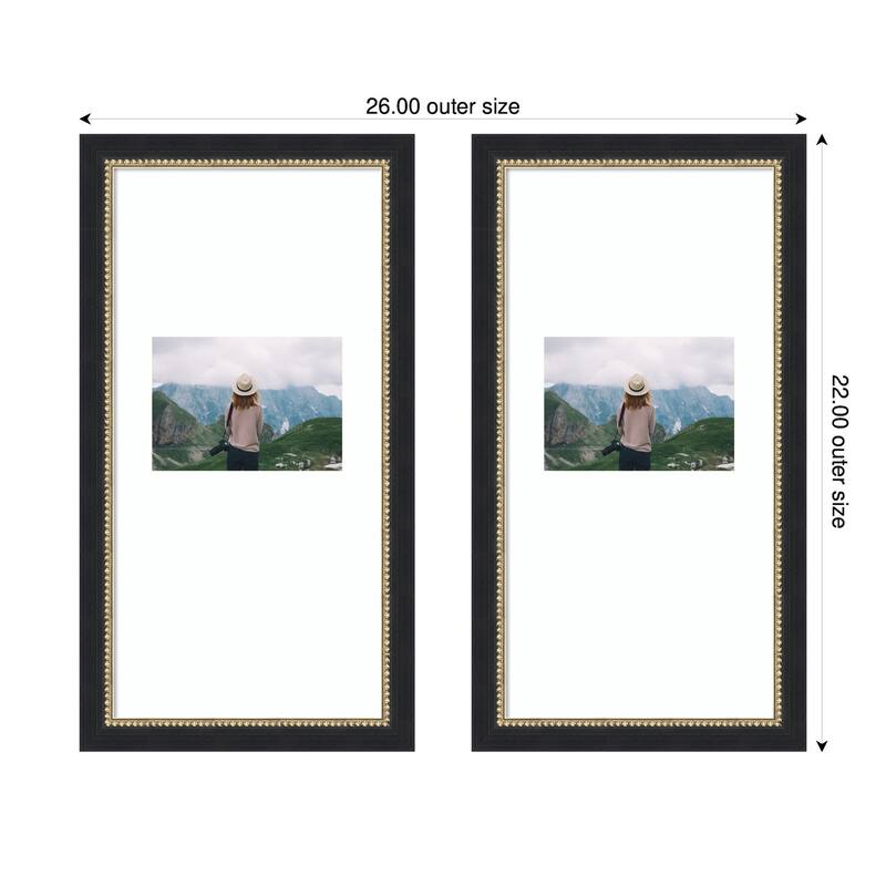 Kate and Laurel Belmont Black Photo Frame Set