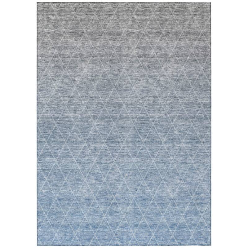 HomeRoots Geometric Transitional Rectangle Outdoor Rug