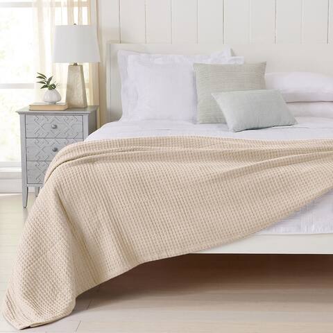Luxurious Cotton Super Soft Waffle Weave Knit Blanket