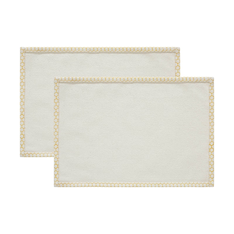 Black Check Placemat Set of 2 13x19
