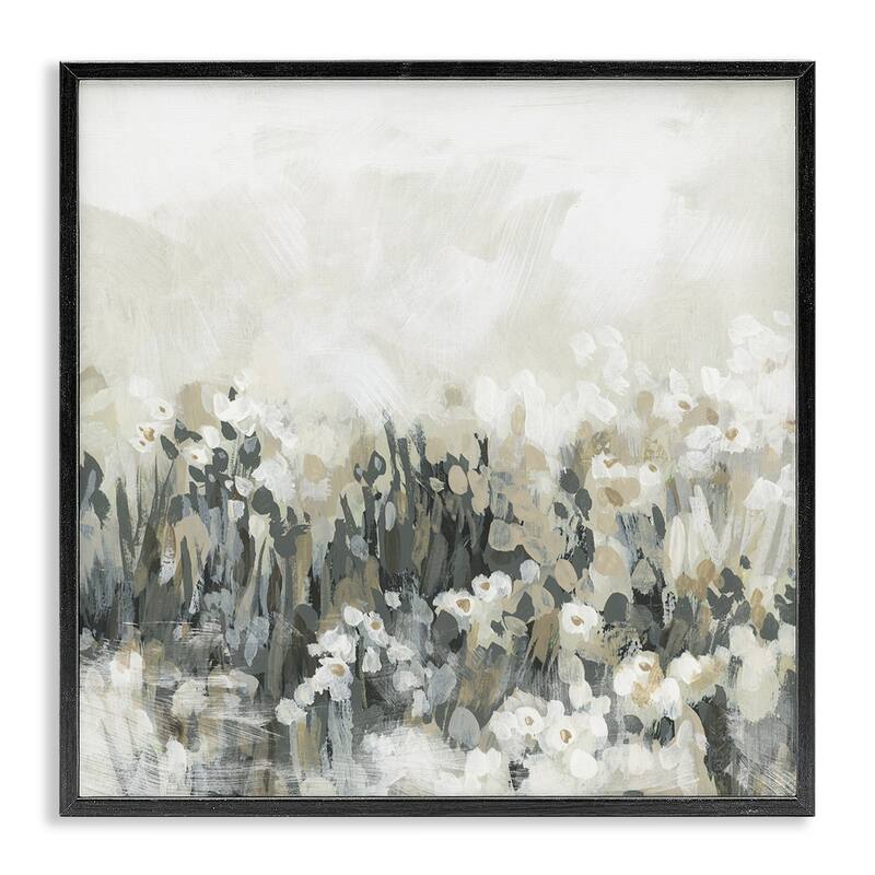 Stupell Grey & Beige Landscape Framed Giclee Art Design By June Erica Vess - 17 x 17 - Black