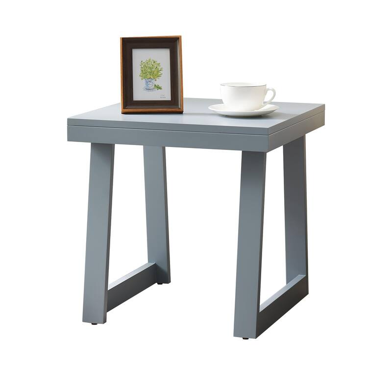 Charlie Modern Wood End Table with Open Storage Shelf - 18"L x 18"W x 18"H