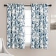 preview thumbnail 26 of 52, Lush Decor Dolores Light Filtering Floral Bird Print Curtain Pair Panels 52" W x 63" L - Blue