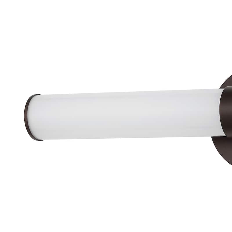 Elyse 20.13" 1-Light Industrial Mid-Century Iron Integrated LED Vanity Light, by JONATHAN Y
