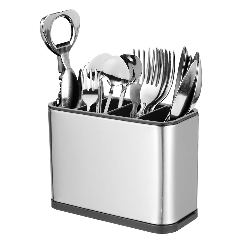 Kitchen Utensil Holder, Stainless Steel Square Cooking Holder for Fork