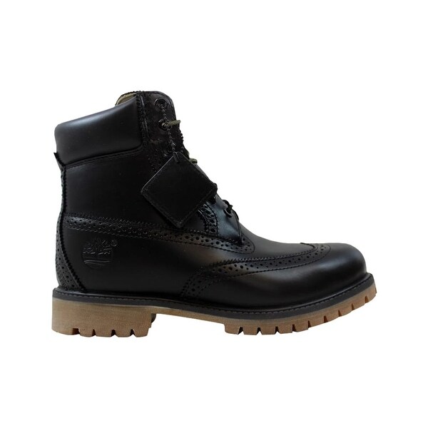 timberland brogue boots black